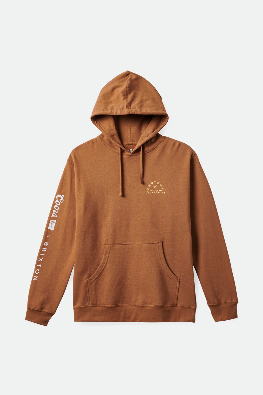 Sweat À Capuche Brixton Coors Protector II Homme Marron | 57IGALYFB