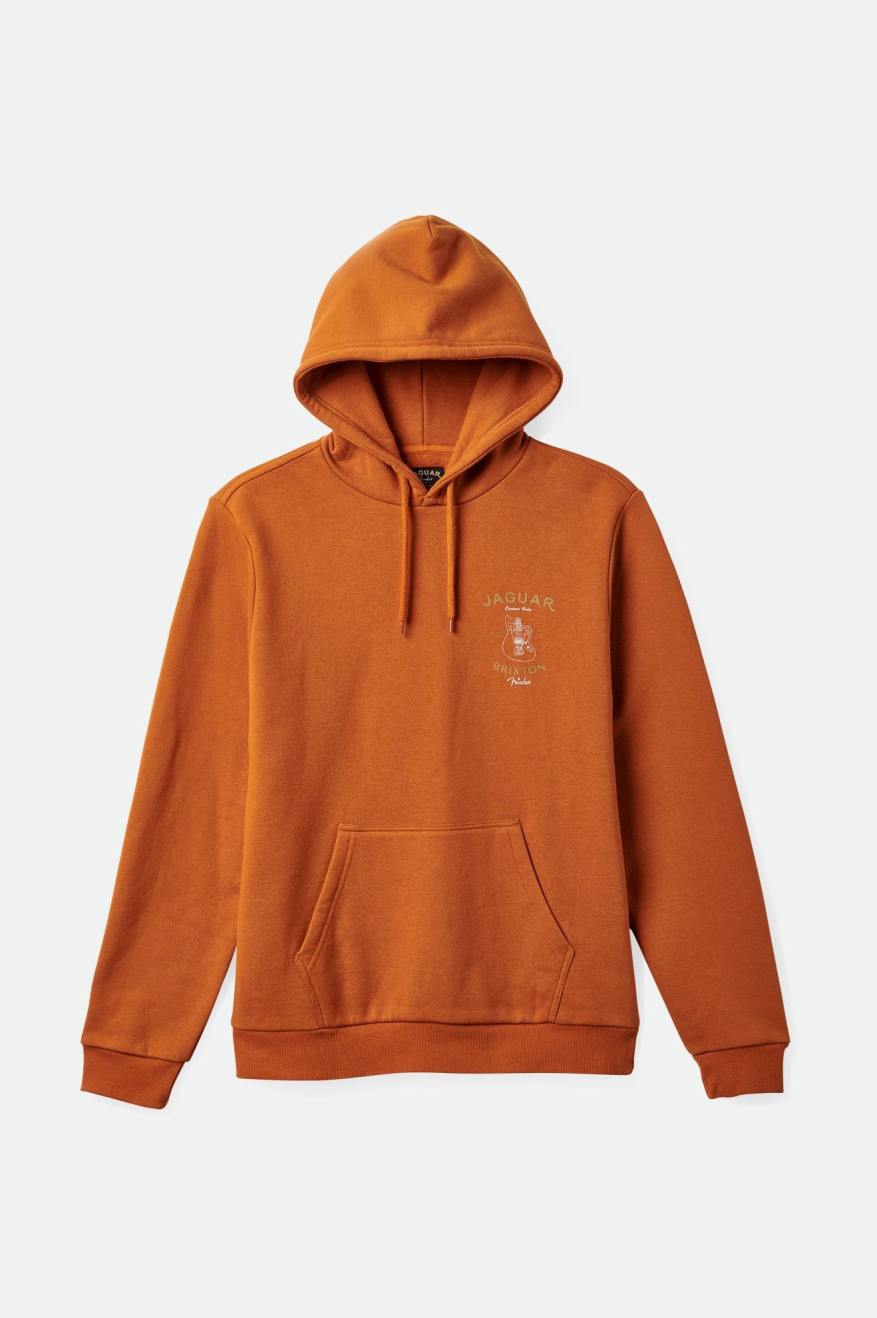 Sweat À Capuche Brixton Fender Jaguar Claws Homme Orange | 12XJZVCEG