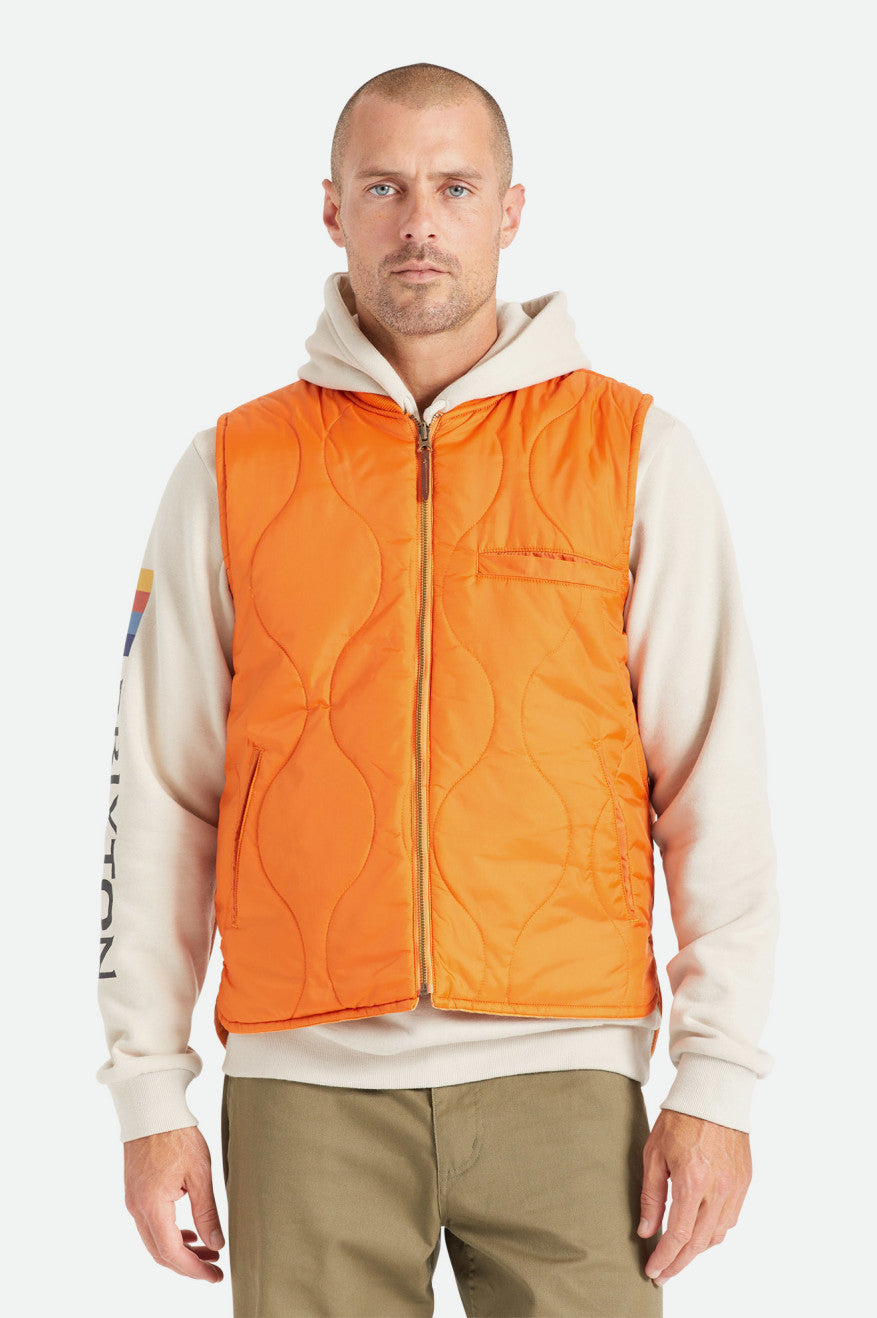 Vestes Brixton Abraham Reversible Vest Homme Orange | 12SQXOFIL