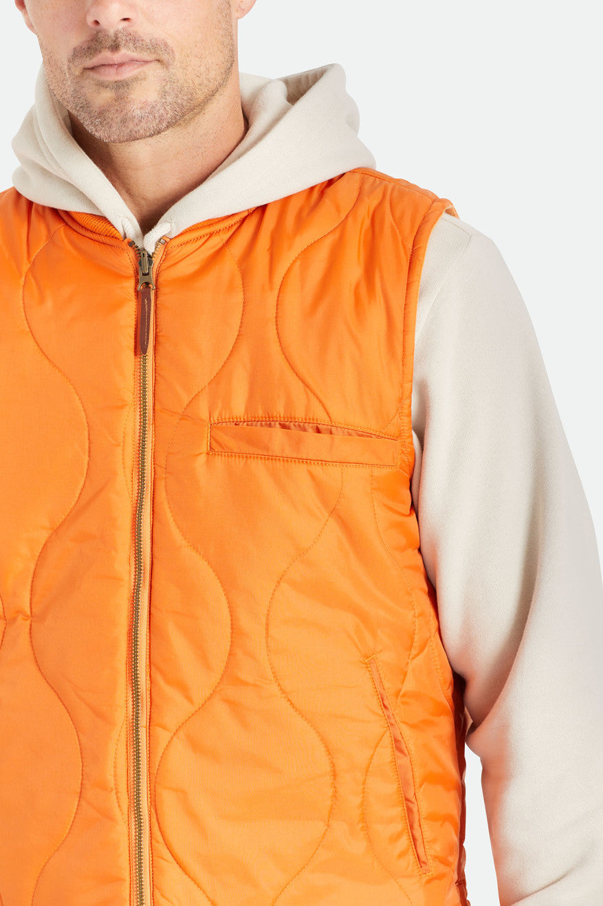 Vestes Brixton Abraham Reversible Vest Homme Orange | 12SQXOFIL