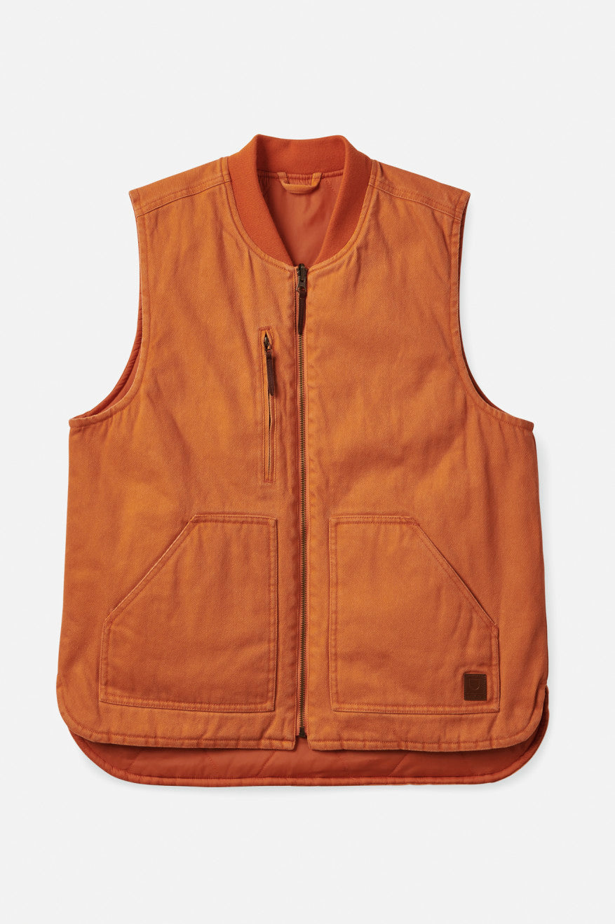 Vestes Brixton Abraham Reversible Vest Homme Orange | 12SQXOFIL