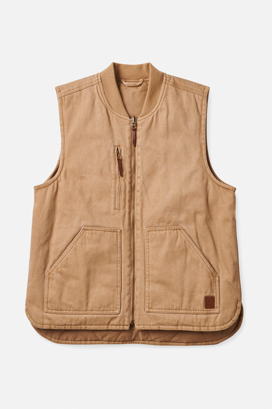 Vestes Brixton Abraham Reversible Vest Homme Beige | 34EMHCYWV