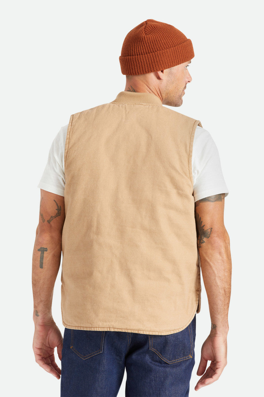 Vestes Brixton Abraham Reversible Vest Homme Beige | 34EMHCYWV