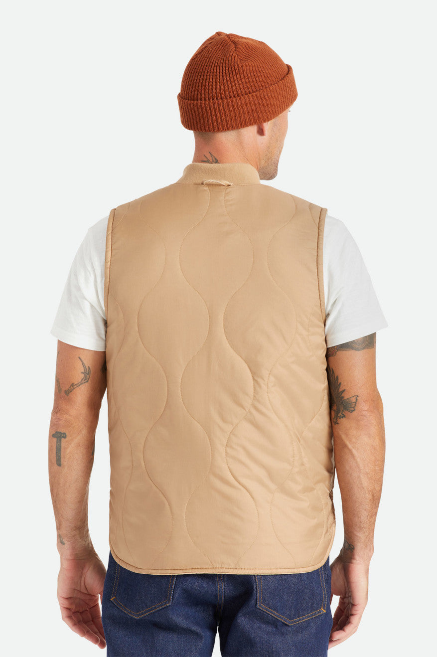 Vestes Brixton Abraham Reversible Vest Homme Beige | 34EMHCYWV