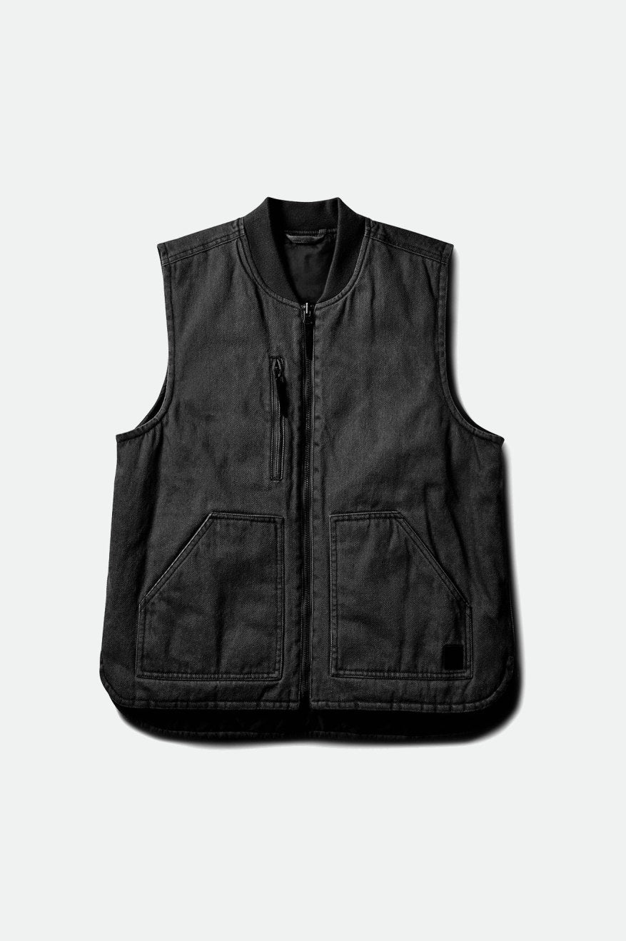 Vestes Brixton Abraham Reversible Vest Homme Noir | 48DVNWUAZ