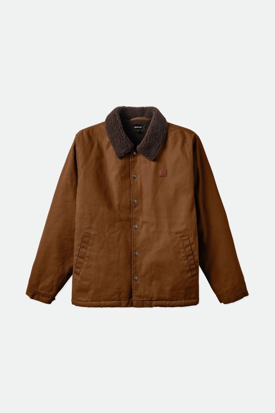 Vestes Brixton Beta Sherpa Doublée Coaches Homme Marron | 38OKUNCJV