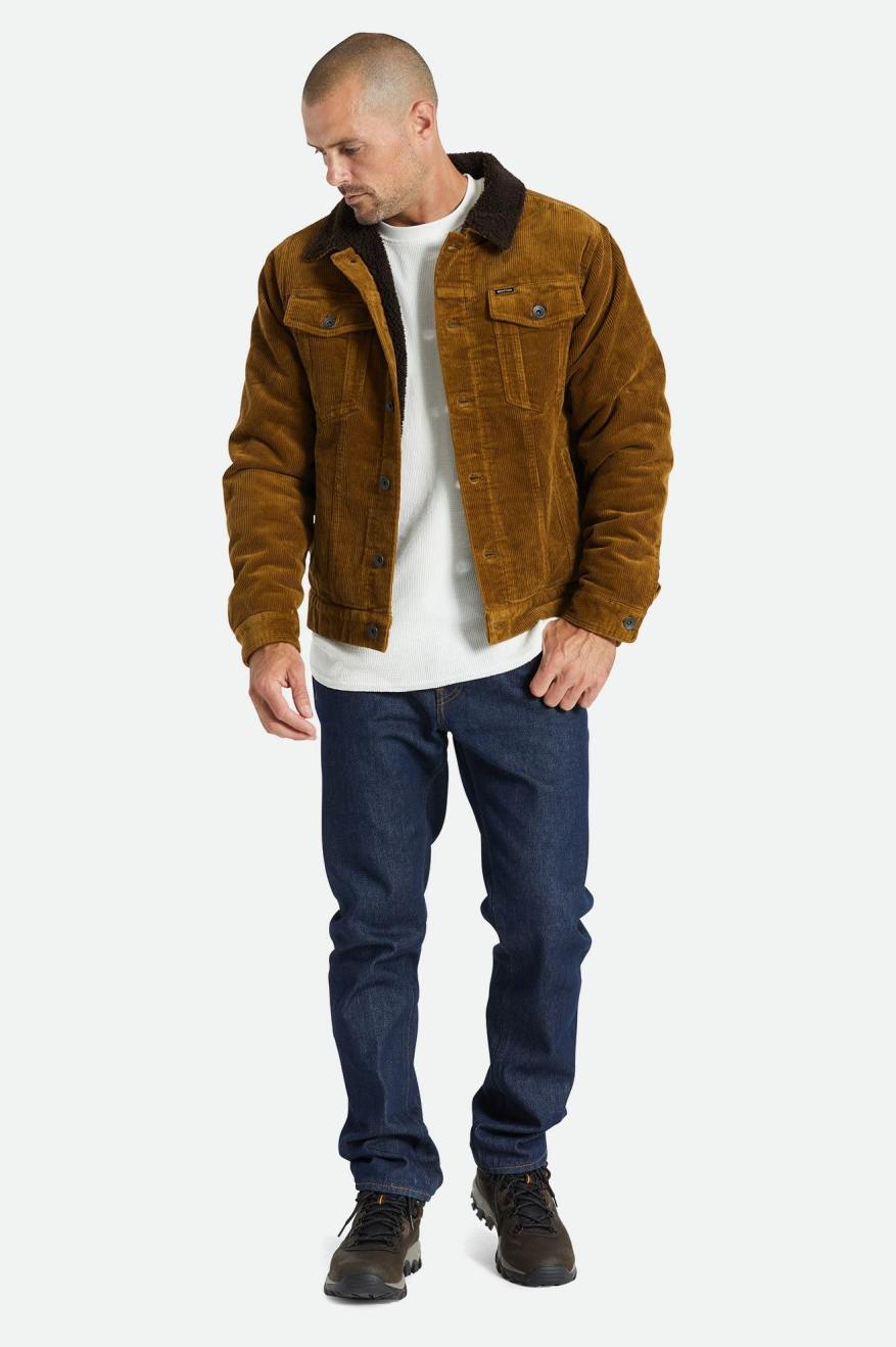 Vestes Brixton Cable Sherpa Doublée Trucker Homme Marron | 56EDJQKHM