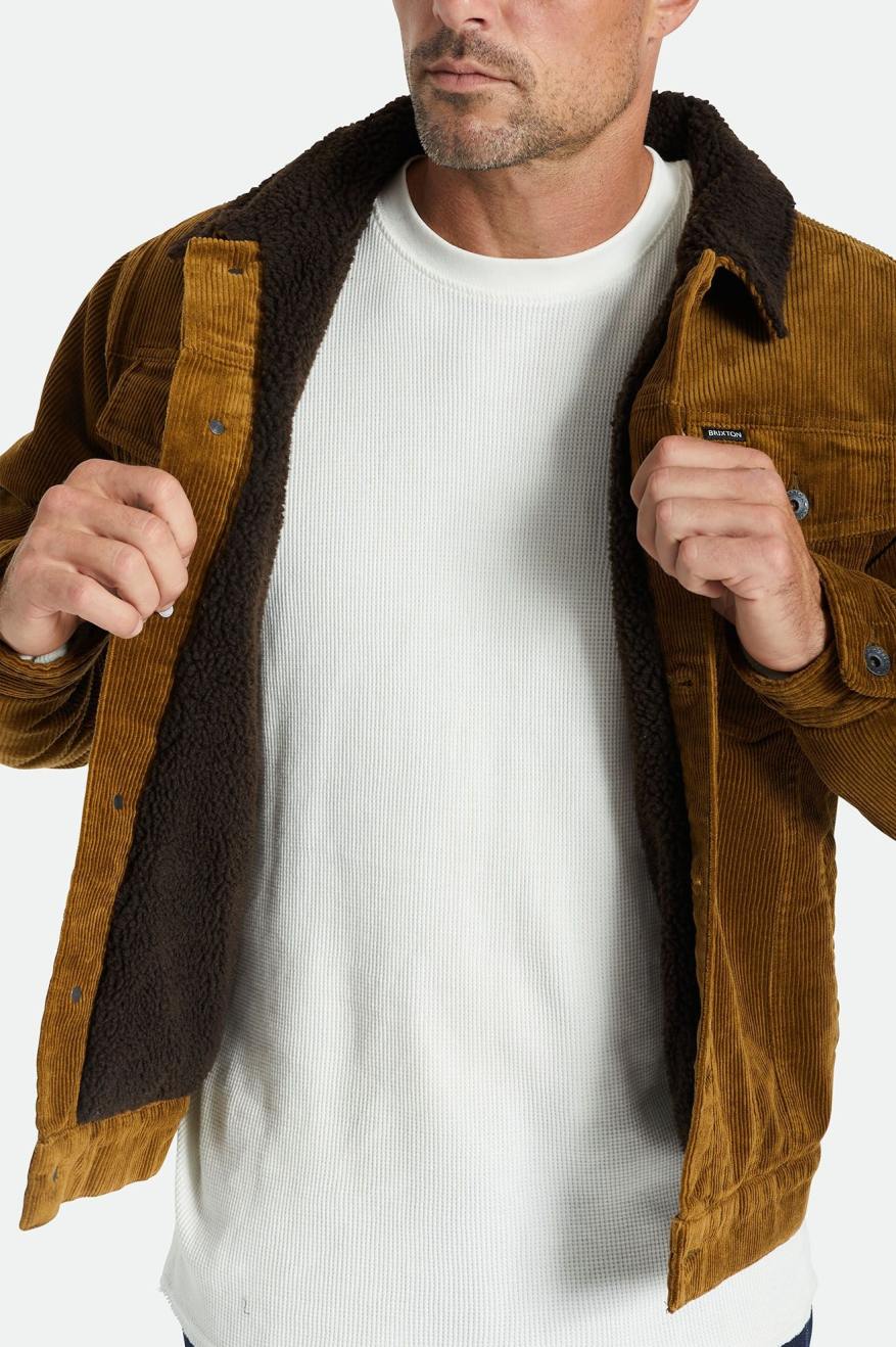 Vestes Brixton Cable Sherpa Doublée Trucker Homme Marron | 56EDJQKHM