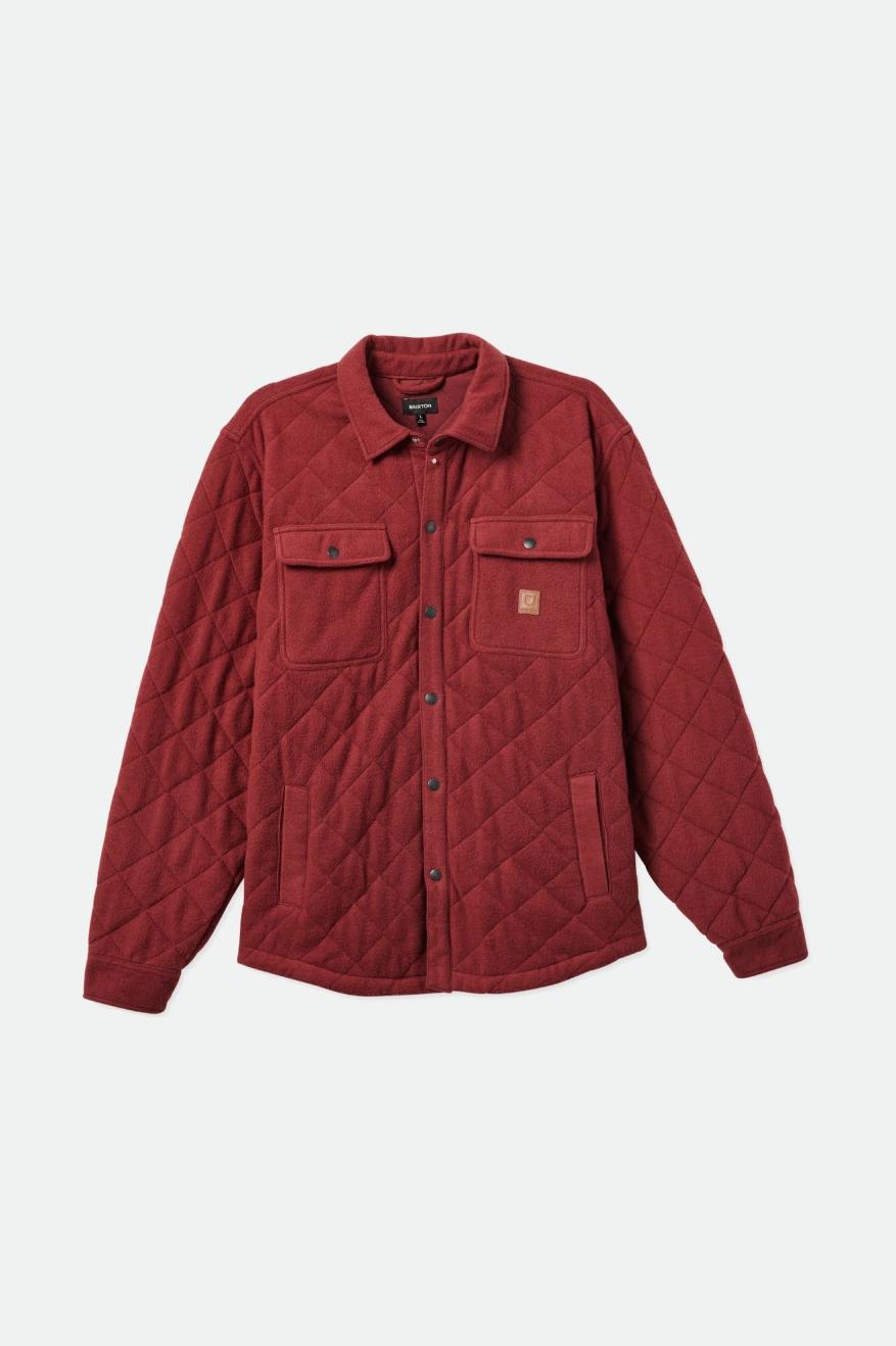 Vestes Brixton Cass Matelassé Fleece Homme Rouge | 69SFWBKLZ