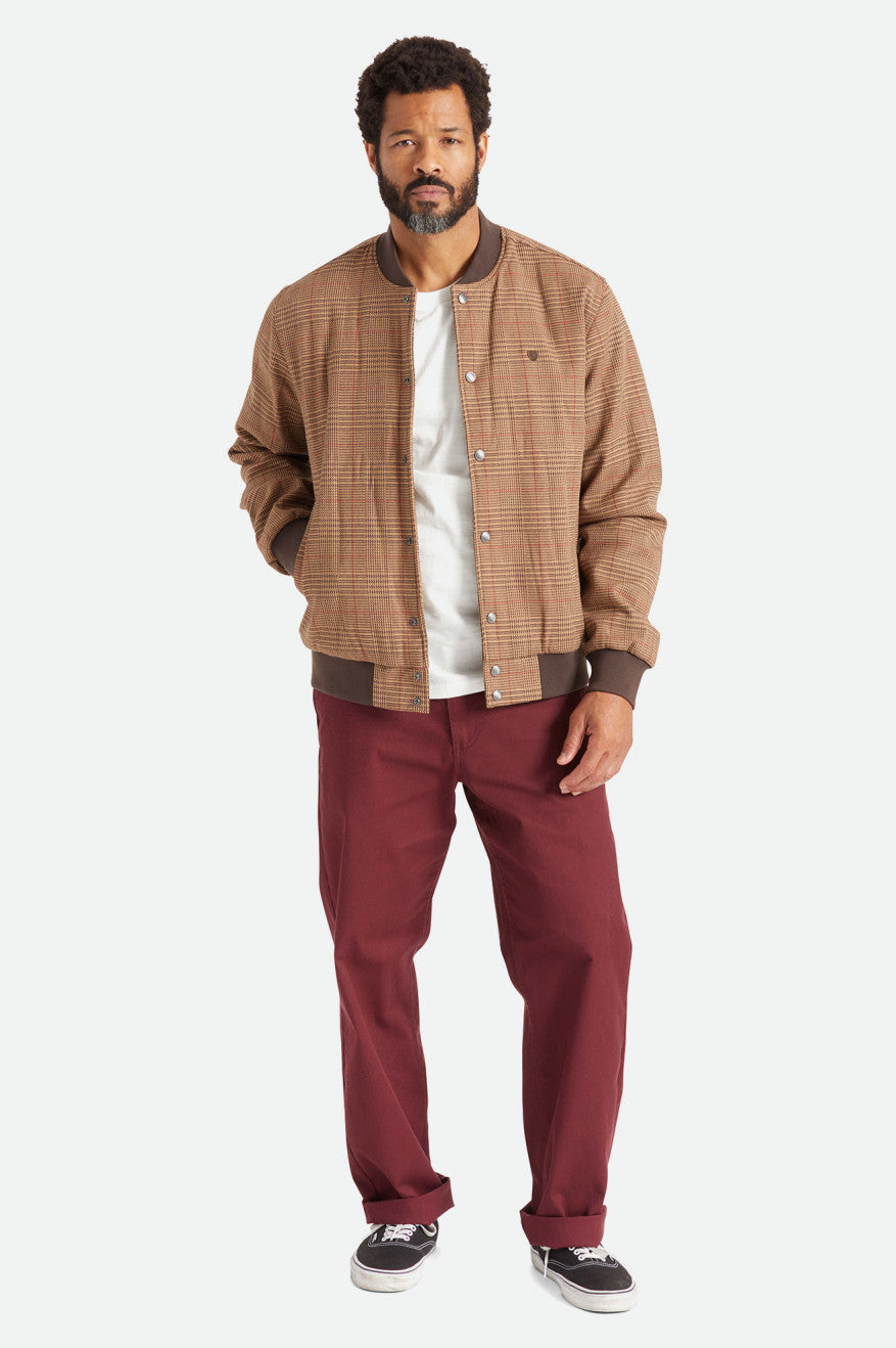 Vestes Brixton Dillinger Bomber Homme Marron | 04EGLOPFS