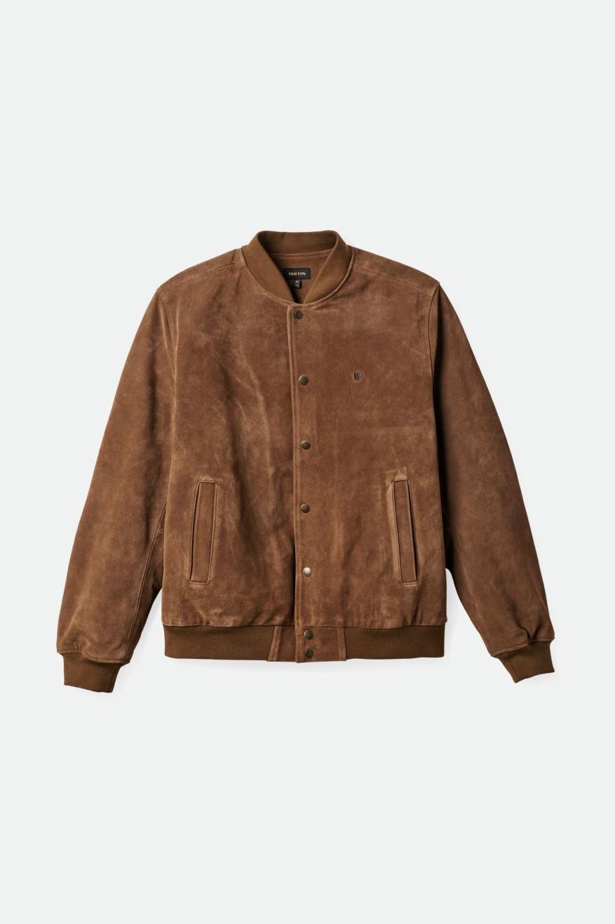 Vestes Brixton Dillinger Reserve Daim Bomber Homme Marron | 84ZHNIADR