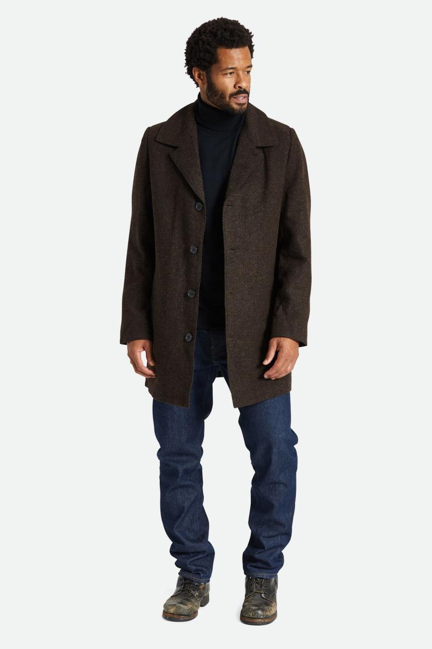 Vestes Brixton Union Trench Homme Marron | 82MLAHRKG